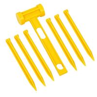 Plastic Pegs And Mallet Set 7 Pce Wildtrak CA0147