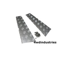 Chequer Checker Plate Rear Corners PAIR for Land Rover Defender 110 Wagon 1993-2006