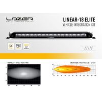 Lazer Lamps Peugeot Expert (2016+), Vauxhall/Opel Vivaro (2019+) & Citroen Dispatch (2016+)- Grille Mount Kit (includes: 1x Linear-18 Elite, 1x Grille