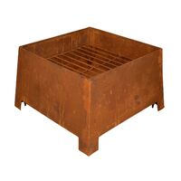 Rustic Square Fire Place 38X38X24Cm Wildtrak OL1029