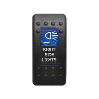 Superior Engineering Rocker Switch Right Side Lights Blue Printed Lens Each ROKSWCH-RGHT