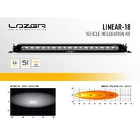 Lazer Lamps Nissan Navara (2014+) Lower Grille Fixing Kit (for Linear-18) Lights VIFK-NAVARA-01K